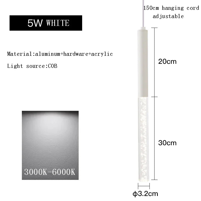 Afralia™ Modern Black Cylinder Pendant Lights for Kitchen Island & Bar