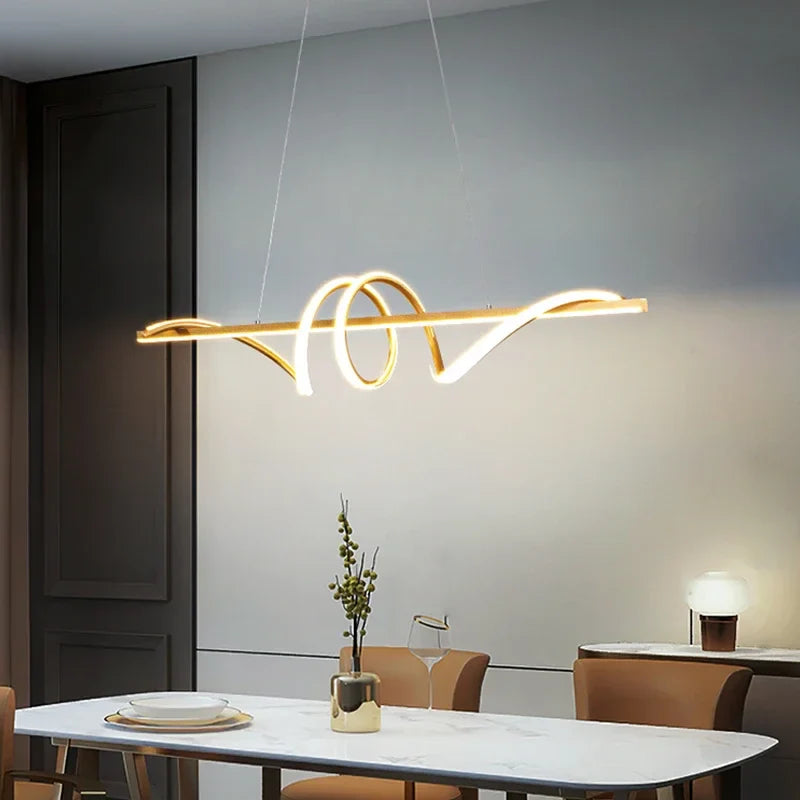Afralia™ Minimalist LED Pendant Lamp Dimmable Chandelier for Home Decor Lighting