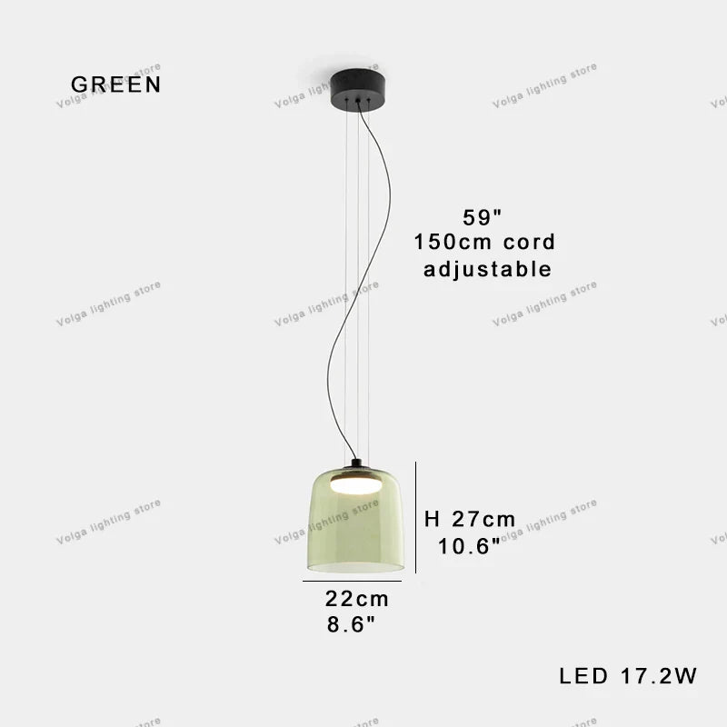 Afralia™ Nordic Glass Pendant Lights - Dimmable LED Ceiling Lamps for Dining Room