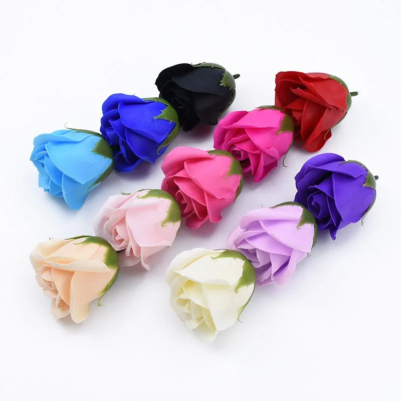 Afralia™ Teddy Bear Roses Soap Flower Bathing Petals Set