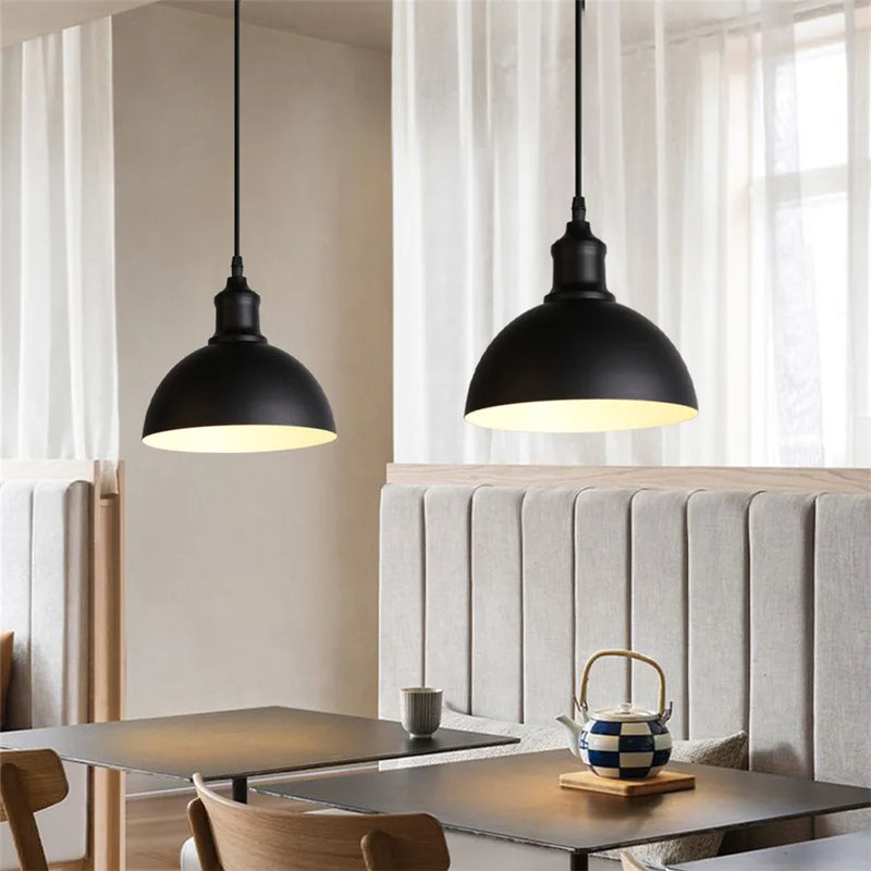 Afralia™ Black Aluminium Modern Pendant Light for Living Room Dining Table Decor