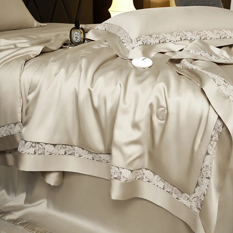 Afralia™ Hollow Lace Summer Bedding Set
