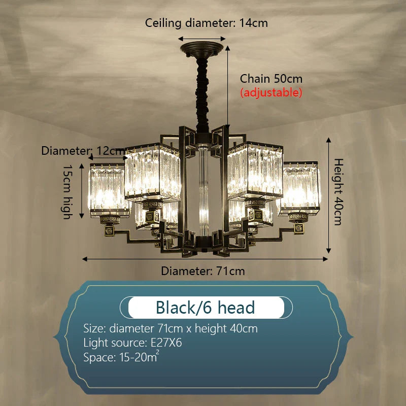 Afralia™ Luxury Crystal Chandelier for Living Room Dining Bedroom Hall Home Lighting