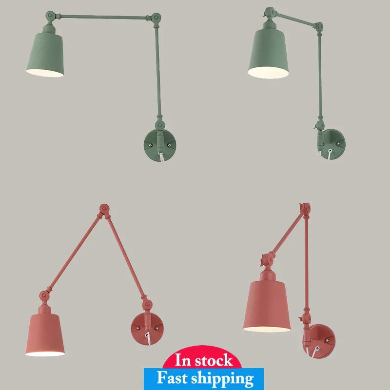 Afralia™ Adjustable Telescopic Wall Lamp for Indoor Lighting in Living Room, Bedroom, Study