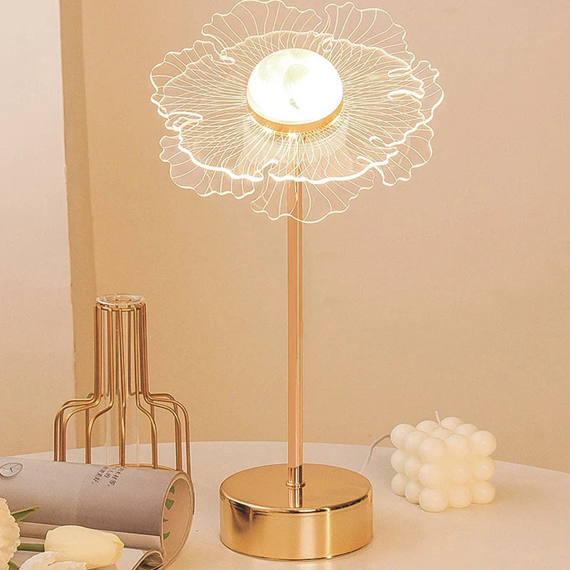 Afralia™ Butterfly Gold Acrylic LED Desk Lamp for Artful Living Room Night Light