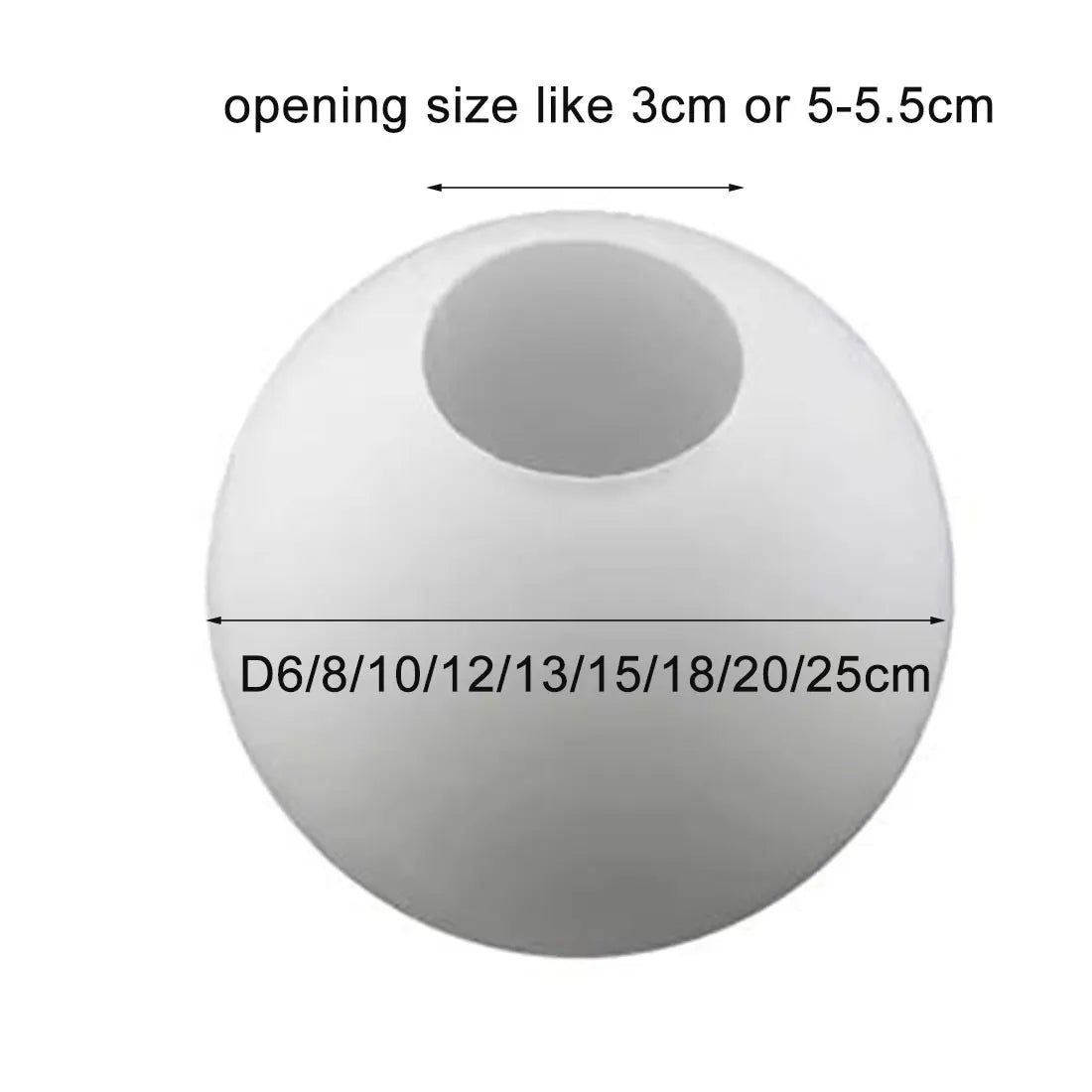 Afralia™ Matte White Glass Shades Replacement for Globe Light Cover in various sizes