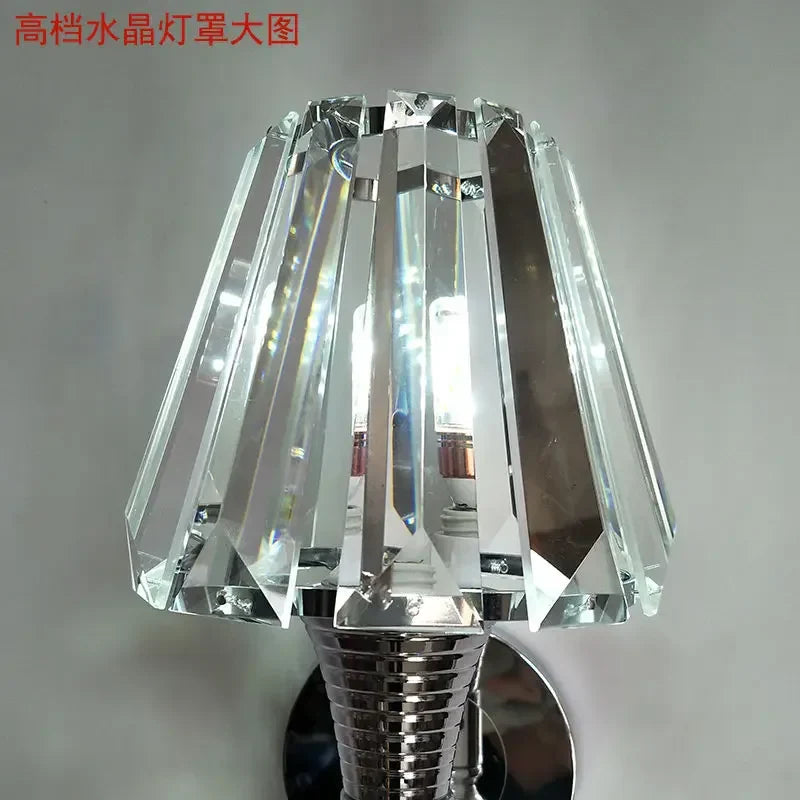 Afralia™ K9 Crystal Wall Lamp for Living Room and Bedroom Atmospheric Lighting