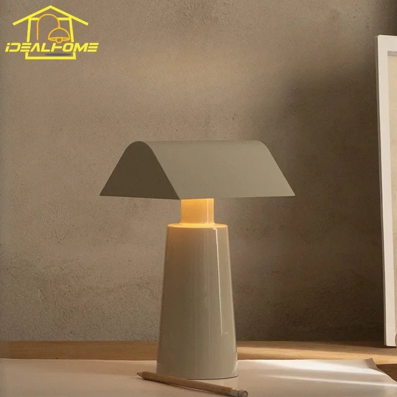 Afralia™ Wireless Charging Table Lamp Touch Switch Desk Light for Bedroom