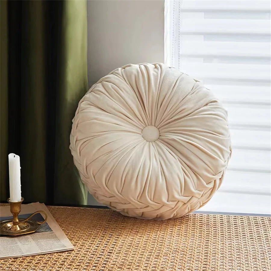Afralia™ Dutch Velvet Round Seat Cushion: Modern &  Comfortable Back Support for Living Room.