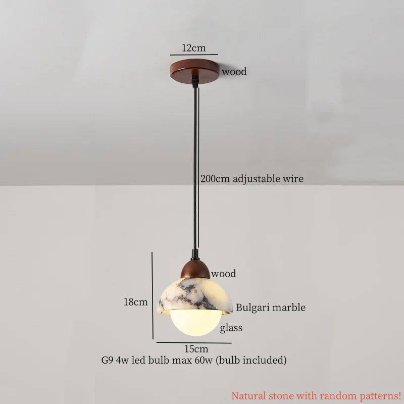 Afralia™ Nordic Marble LED Pendant Lamps | Modern Home Decoration Hanging Light