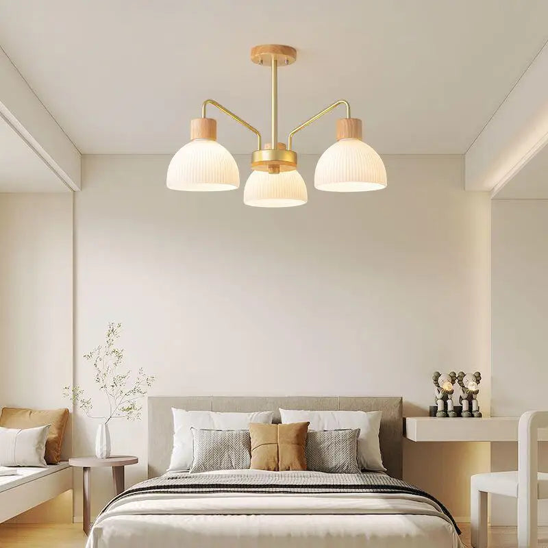 Afralia™ Log Metal LED Chandelier: Stylish Ceiling Light Fixture for Living, Dining, and Bedroom