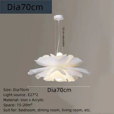 Afralia™ Acrylic Flower Pendant Chandelier: Nordic Design LED Hanging Fixture for Elegant Decor