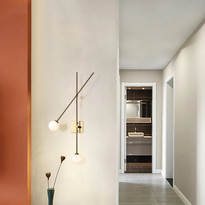 Afralia™ Nordic Minimalist Glass Wall Sconce with G9 Bulb