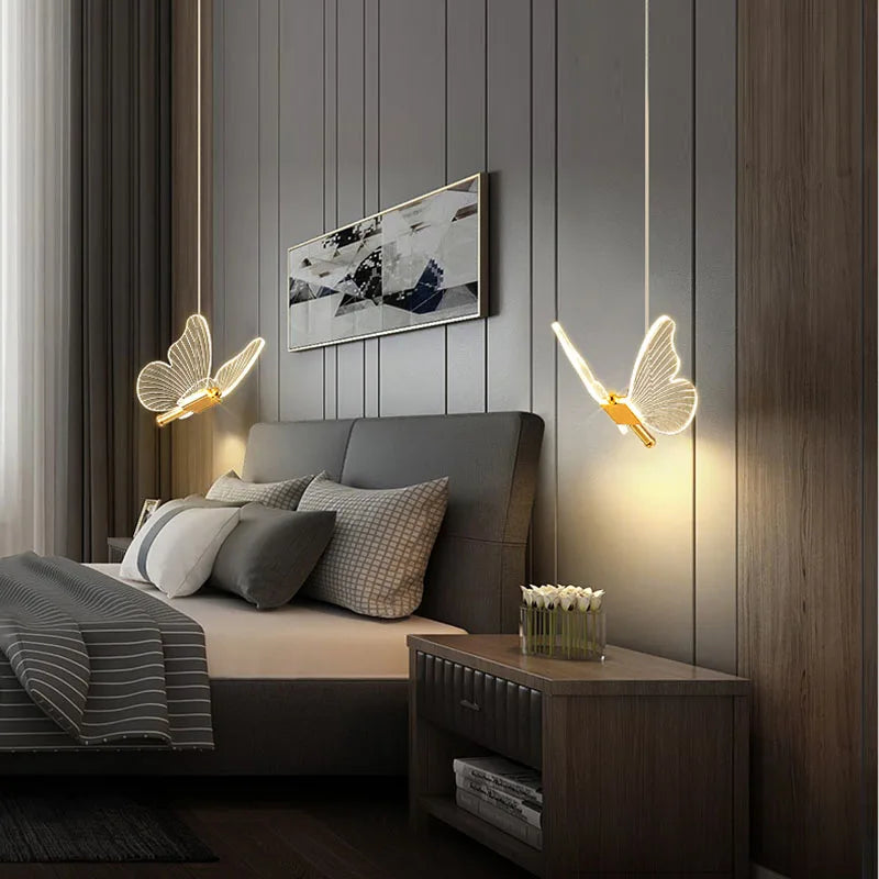 Afralia™ Butterfly Pendant Lights - Nordic Indoor Hanging Lamp for Living and Dining Room