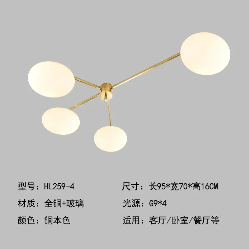 Afralia™ Medieval Black/Gold Lustre Copper Ceiling Light LED G9 Modern Fixture