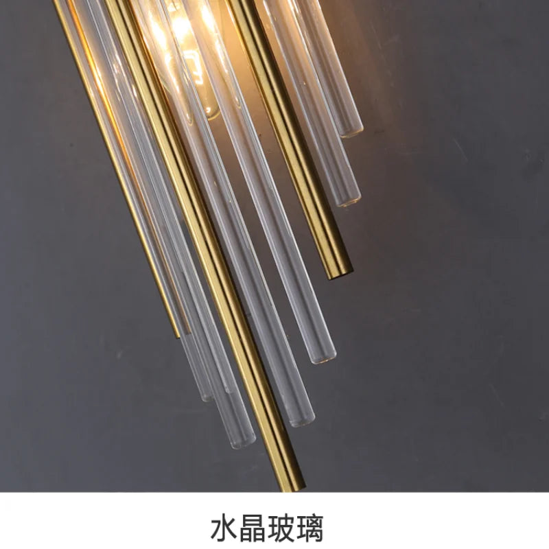 Afralia™ Crystal Copper Wall Lights: Postmodern Luxe Bedroom & Living Room Lighting
