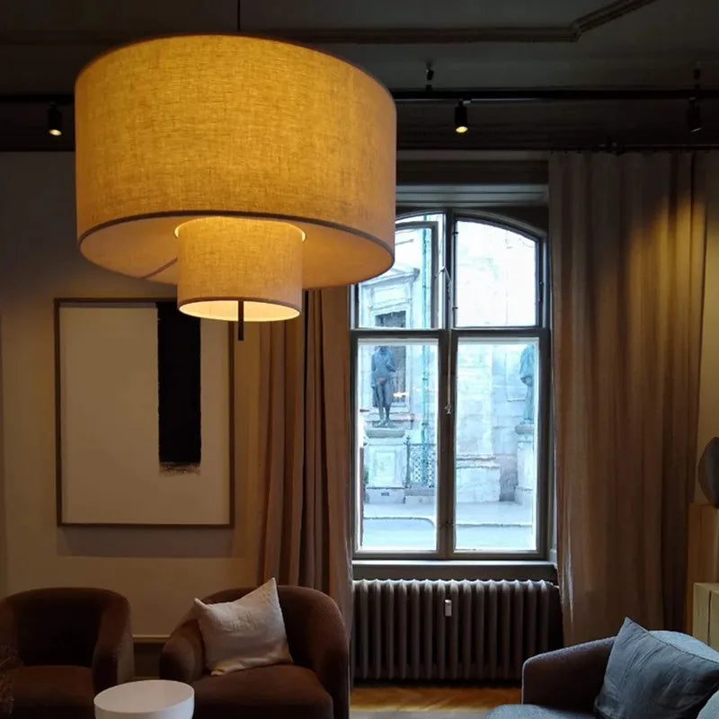 Afralia™ Bohemia Fabric Pendel Lamp: Handmade French Design for Home, Office, and Hotel