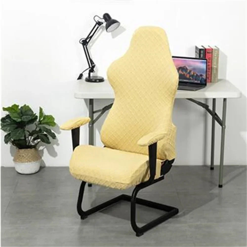 Afralia™ High Back Armchair Cover: Elastic Accent for Office Computer Game Solid Chair