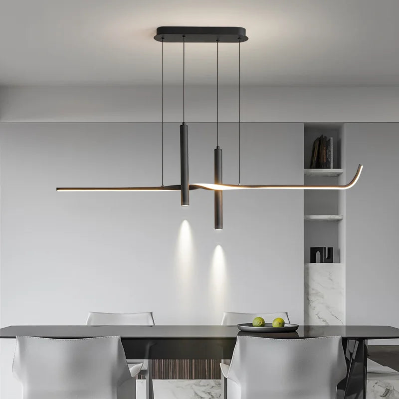 Afralia™ Modern LED Dining Room Chandelier for Minimalist Dining Tables and Bars