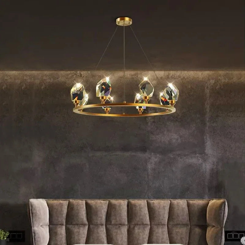 Afralia™ Elegant Chandelier Dining Room Pendant Lights Ceiling Lamps
