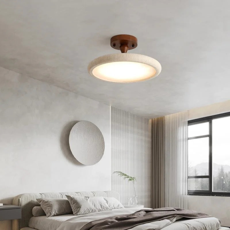 Afralia™ Yellow Cave Stone LED Ceiling Lamp for Restaurant Living Room Decor