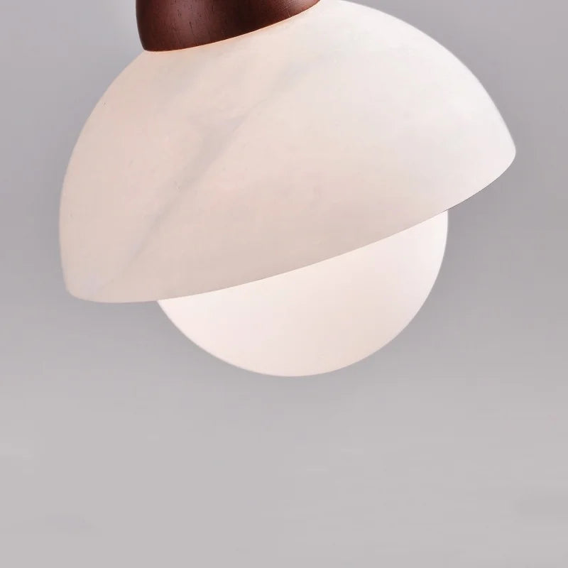 Afralia™ Cream Marble LED Pendant Light: Modern Nordic Hanging Lamp for Living, Bedroom, Kitchen