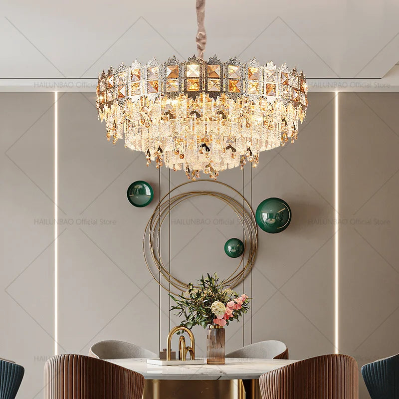 Afralia™ Crystal Chandelier: Modern Net Red Living Room & Bedroom Luxury Lighting