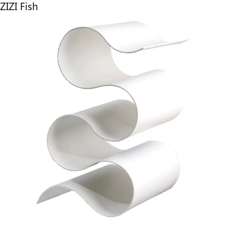 Afralia™ Ribbon S-Shape Wine Rack: Stylish Beverage Tray & Bottle Stand for Home Décor.