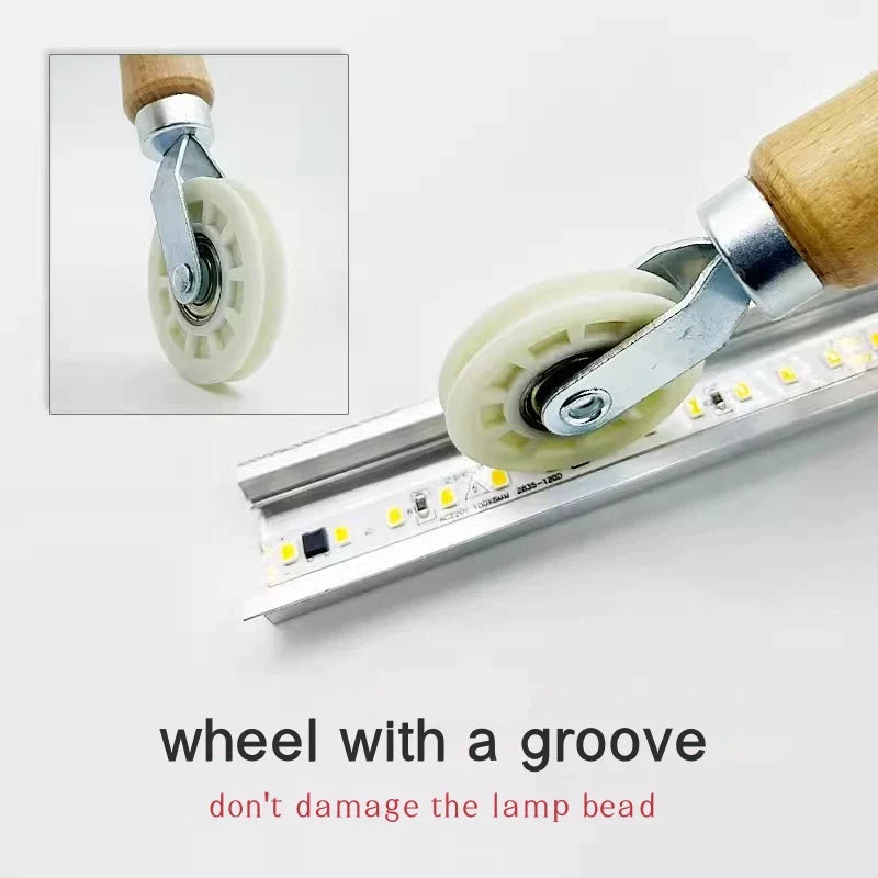 Afralia™ LED Strip Light Installation Tool for Rubber Wheel Handle Roller & Aluminum Profile