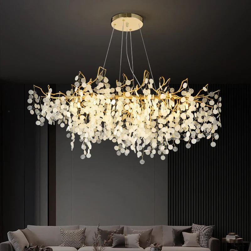 Afralia™ Luxury Crystal Ceiling Chandelier: Modern Tree Design for Living Room, Bedroom, and Hall