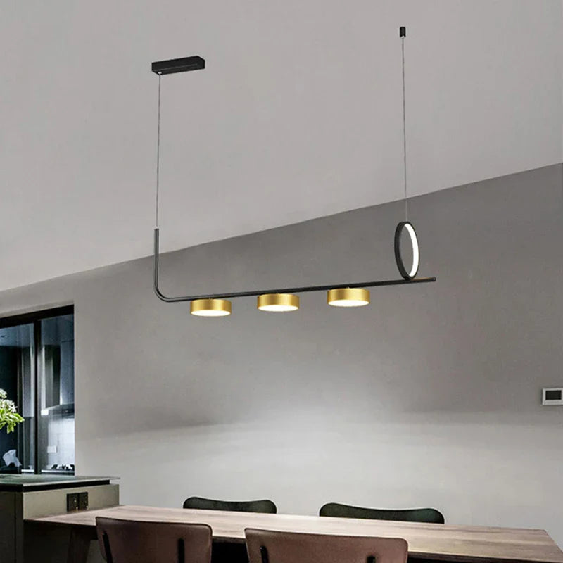 Afralia™ Modern LED Ceiling Light for Living Room Office Study - Brightness Dimmable