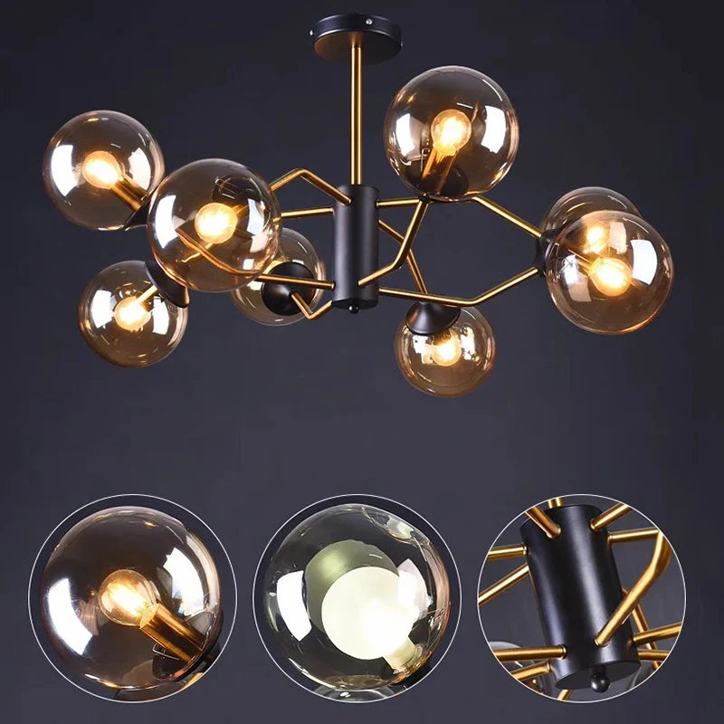 Afralia™ Modern LED Pendant Light Chandeliers for Living Room Dining Room Indoor Lighting