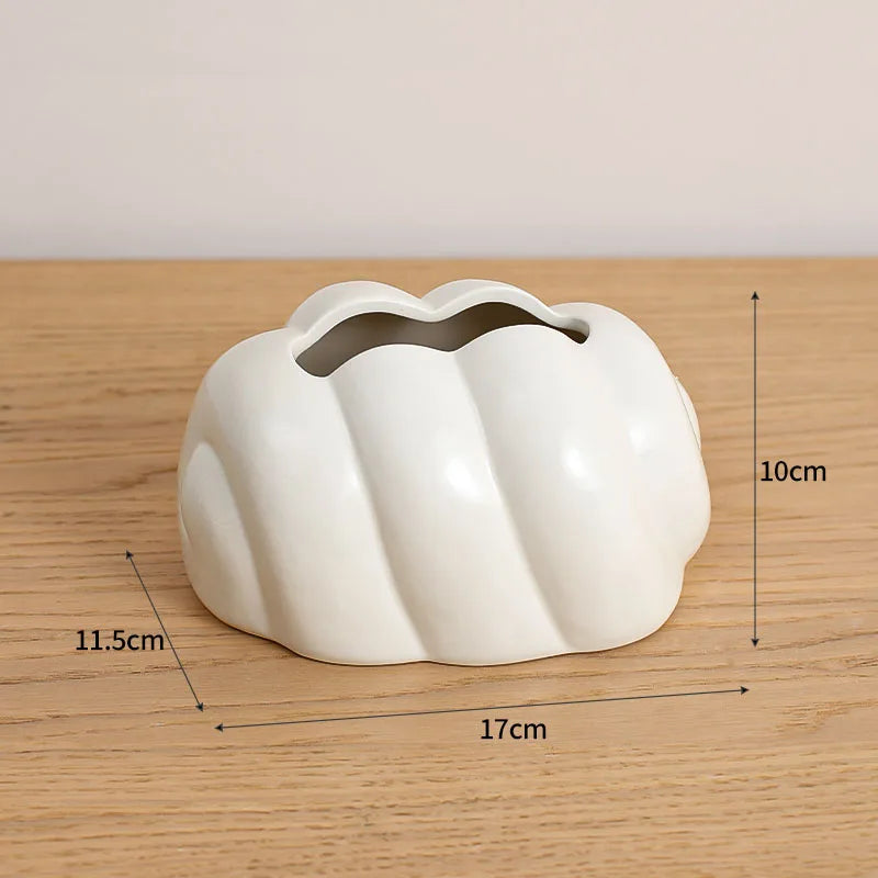 Afralia™ Ceramic Bread Texture Tissue Box for Coffee Table & Desk Décor