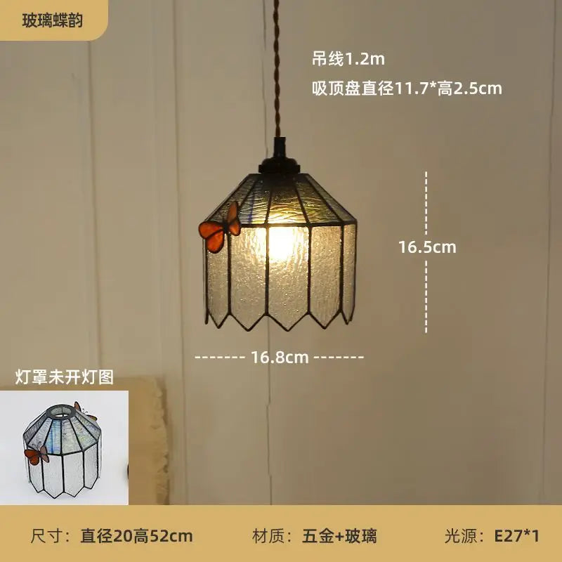 Afralia™ Nordic Retro Colored Glass Chandelier LED Light for Home and Hospitality