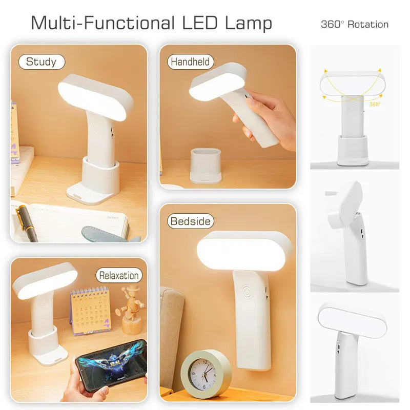 Afralia™ LED Nightlight: Rechargeable 3-Color Table Lamp & Handheld Light