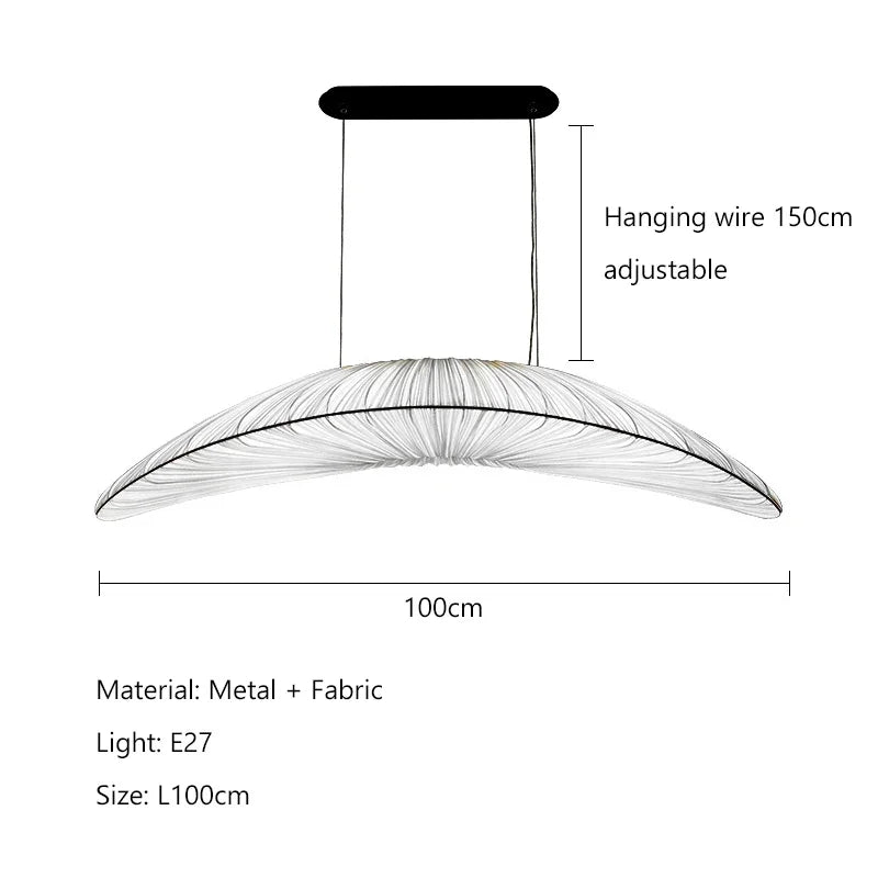 Afralia™ Nordic Minimalist Fabric Dining Chandelier: Retro, Homestay, Cafe Pendant Light