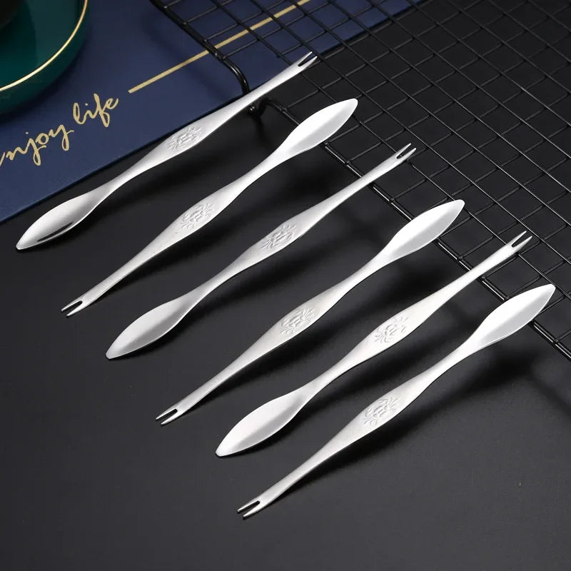 Afralia™ Stainless Steel Seafood Fork Crab Needle for Home and Hotel Kitchen