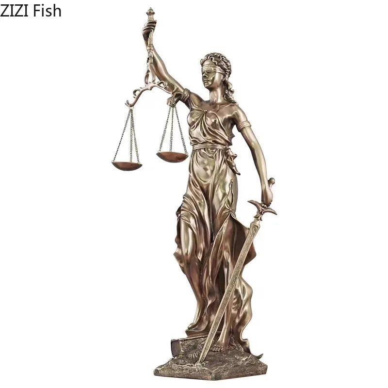 Afralia™ Justice Goddess Resin Sculpture - Room Aesthetic Decor