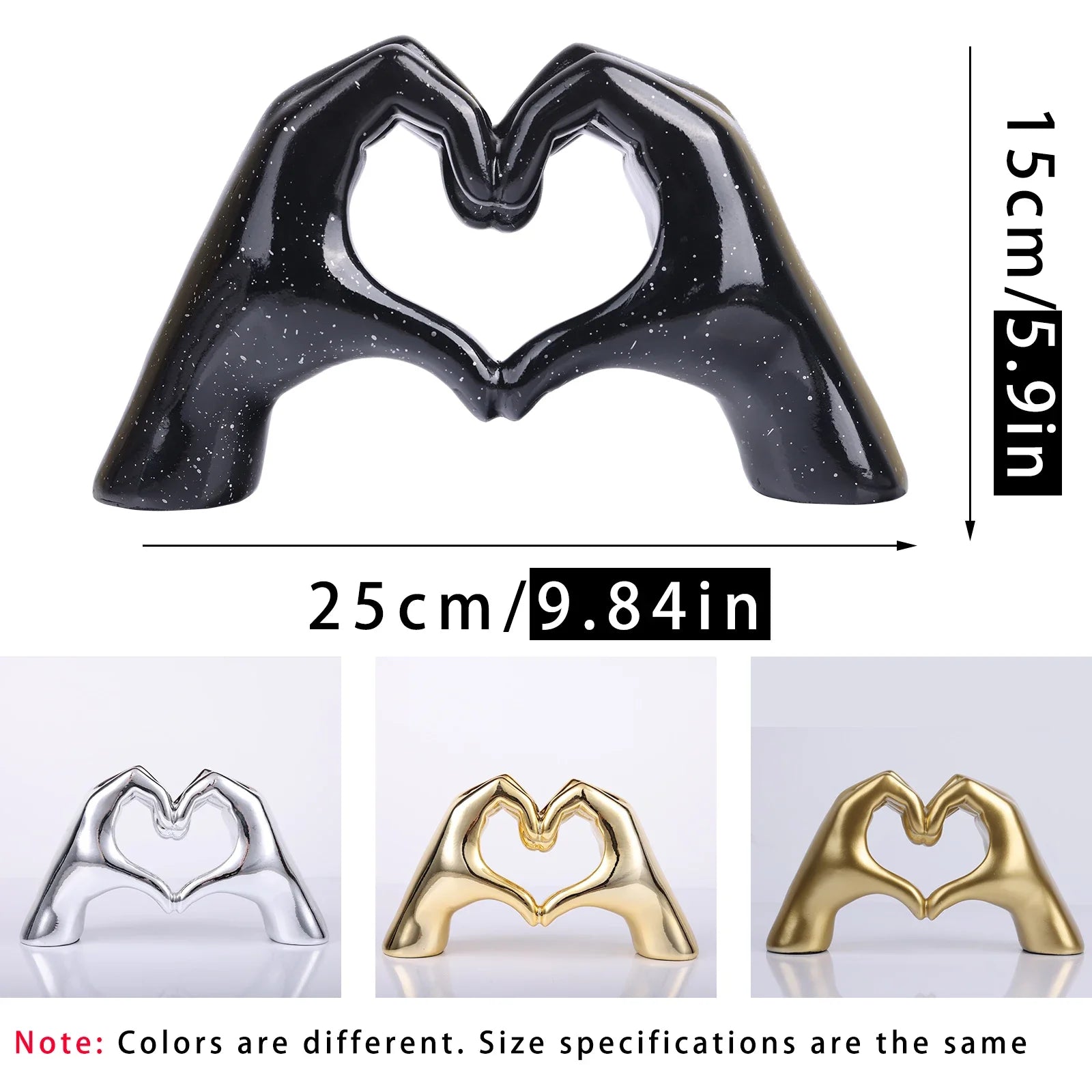 Afralia™ Loving Gesture Heart Sculpture: Home Decor, Wedding Gift, Valentine's Day Decor