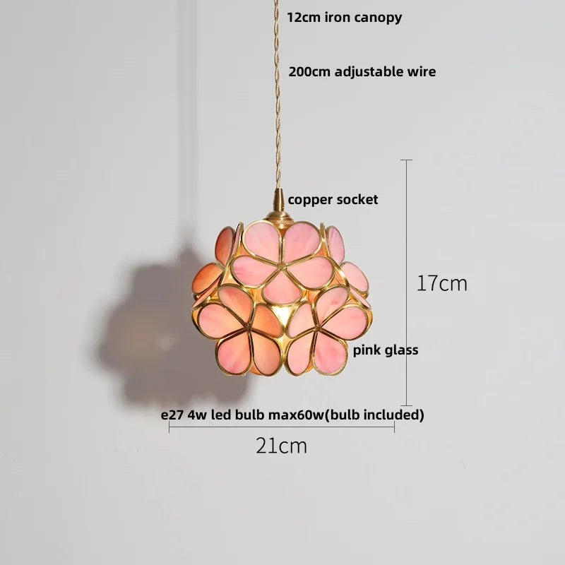 Afralia™ Clear Glass Copper LED Pendant Lamp for Home Decor and Lighting