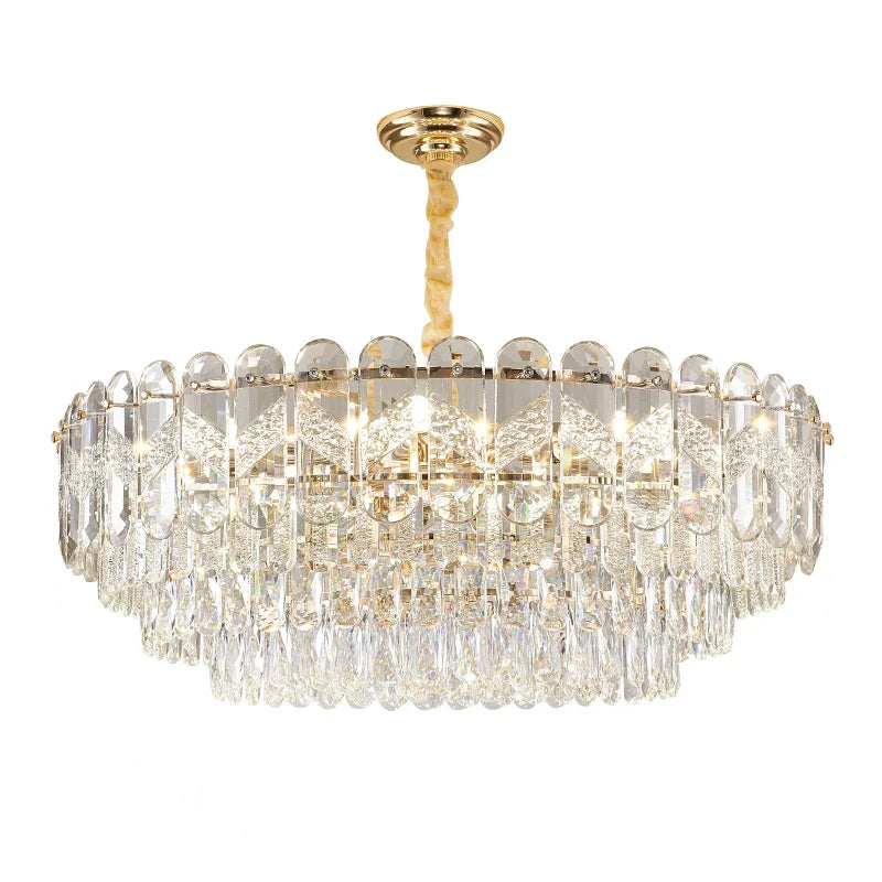 Afralia™ Crystal Chandelier LED Light: Modern Luxury Restaurant Hall Lighting