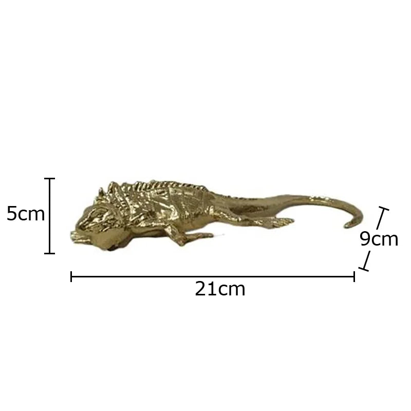 Afralia™ Golden Lizard Sculpture: Modern Metal Desk Ornament & Room Decor Artwork