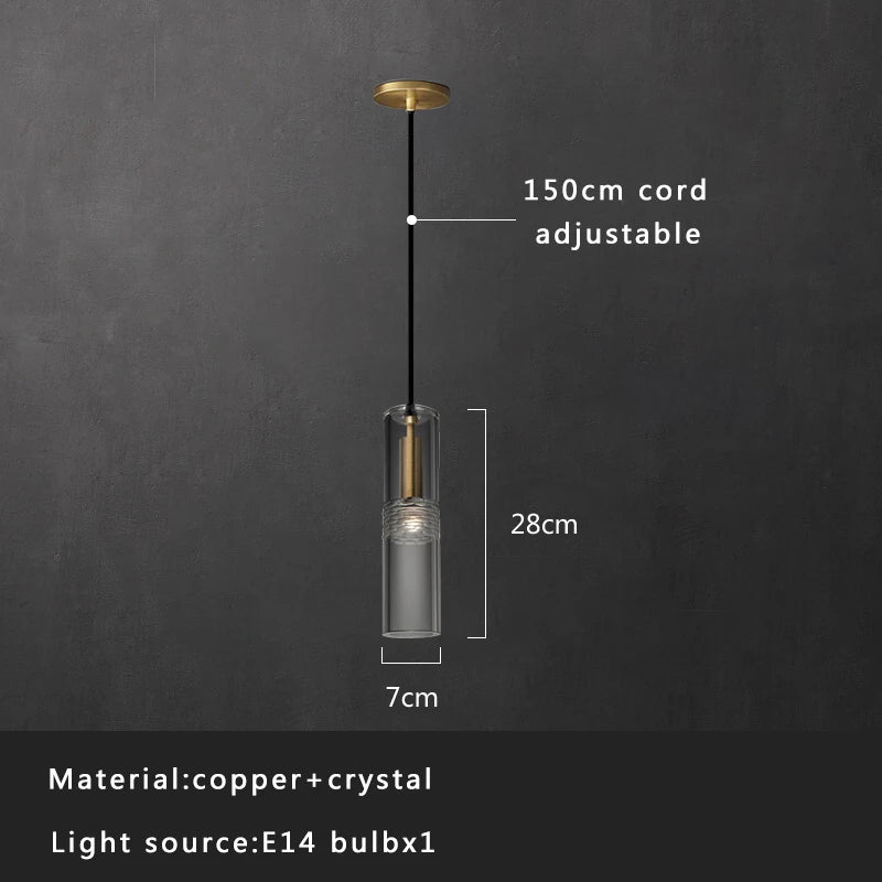 Afralia™ Luxury Copper Pendant Lights for Modern Room Decor