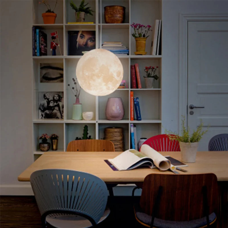 Afralia™ Moon Pendant Light: Modern Simple Ball Decoration LED for Kitchen, Dining Room, Restaurant