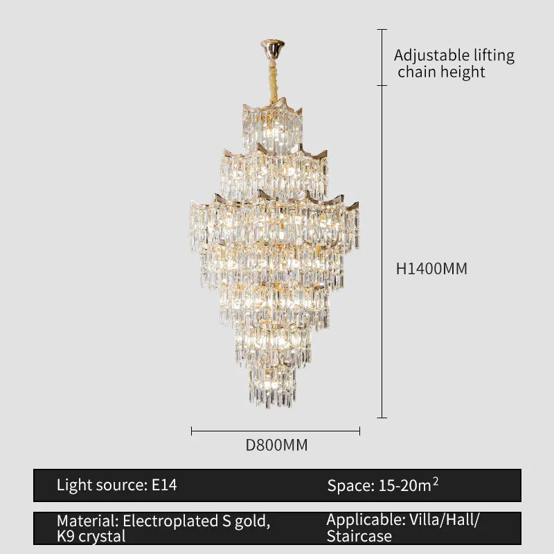 Afralia™ Modern Crystal Chandelier | Luxury Living Room Diningroom Bedroom Lamp