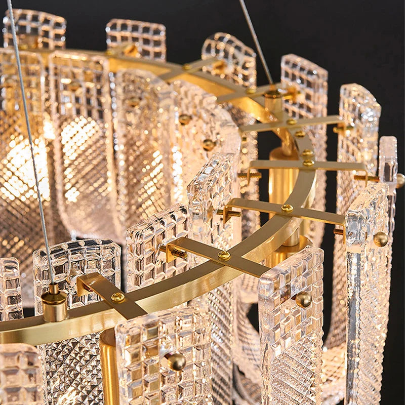 Afralia™ Dimmable LED Copper Ceiling Chandelier for Luxurious Living Room Lighting