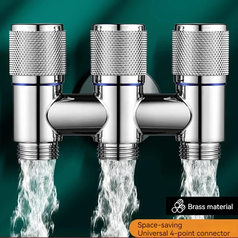 Afralia™ Stainless Steel Valve Set for Bathroom, Balcony, and Kitchen