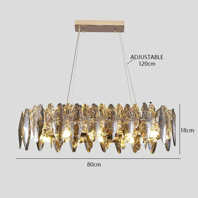 Afralia™ Crystal Dimmable LED Pendant Lights: Modern Indoor Artistic Hanging Lamps