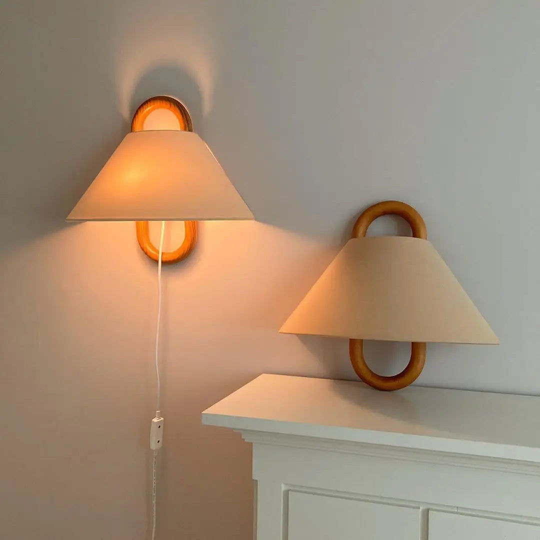 Afralia™ Beech Wood Wall Lamp: Retro Wabi-Sabi Style for Bedroom, Living Room, and Porch