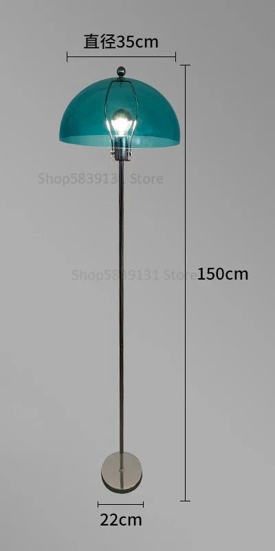 Afralia™ Retro Acrylic Floor Lamp with Colorful Lampshade for Living Room LED Lights